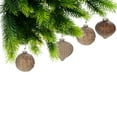thumbnail image 3 of Brown Glass Ornament With Gold Glitter - Set of 12, 3 of 3
