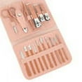 thumbnail image 3 of UPITOR Manicure Set Professional Nail Clippers Pedicure Kit,Professional 16 pcs Stainless Steel Manicure, Pedicure, and Nail Care Grooming Kit with Nail Clippers for Thick Nails Men Women Gift,Pink, 3 of 10