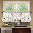 thumbnail image 4 of Yayeee Kitchen Curtains Tier Set of 2 Light Filtering 57"x36" Over Sink Window Panels, Ghost Design, 4 of 7