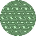thumbnail image 1 of Ahgly Company Indoor Round Patterned Dark Forest Green Area Rugs, 7' Round, 1 of 6