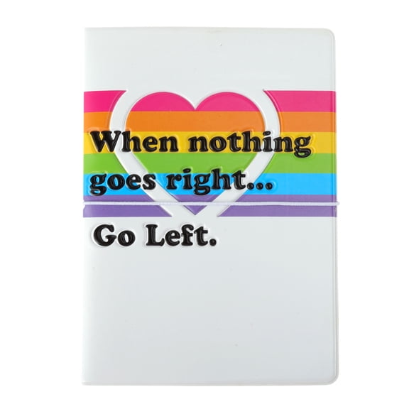 Unique Bargains 1 Pc Passport Holder Durable Rainbow Heart Document Holder for Travel White