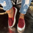 thumbnail image 6 of XIMIN Women's Platform Walking Shoes Fashion Rhinestone Slip On Sneakers Bling Sequin Sneakers Casual Comfort Cute Bowknot Glitter Loafers, 6 of 6