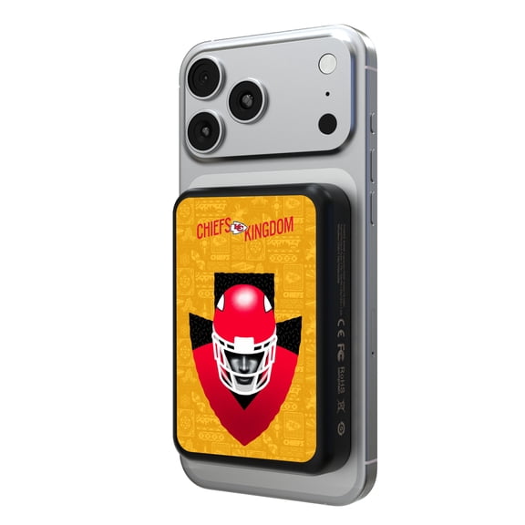 Keyscaper Black Kansas City Chiefs 5000mAh Wireless Magnetic Power Bank