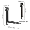 thumbnail image 2 of Wall-Mounted Plastic Suction Cup Storage Rack - Foldable & Retractable Organizer for Towels/Clothes, Perfect for Bathroom/Laundry Room, Space-Saving Portable Shelf for Home Use, 14*11*3in, Black, 2 of 7