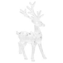 Homoyoyo Christmas Deer Figurine Transparent Acrylic Decoration for Desktop Window Display Holiday Home Decor