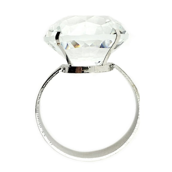 Acrylic Diamond Ring Bridal Napkin Holder- Set of Six