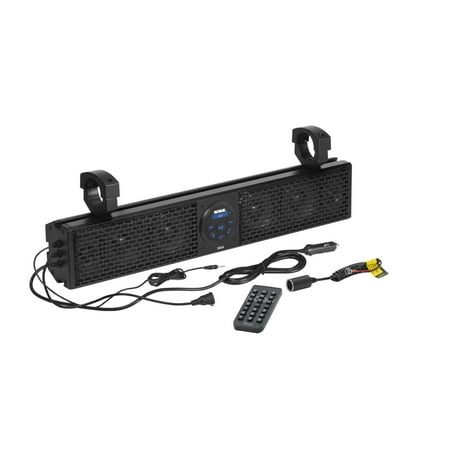 Sound Storm Laboratories SB26 ATV UTV Sound Bar - 26 inch Wide, 4 inch Speakers, 1 inch Tweeters, Full Range Audio, IPX5 Weatherproof, Bluetooth, Built in Amplifier, Golf Cart Compatible