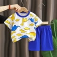 thumbnail image 2 of YunPes Children's Leisure Sports Suit Spring Summer and Autumn Comfortable and Fashionable Short Sleeved T Shorts Two Piece Suit, 2 of 6
