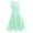 Mint Green, variant on MSemis Kids Sleeveless Knotted Waist Ruched Flower Dress