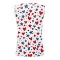 thumbnail image 5 of WZXFASHION American Flag Tank Top Women 4th Of July Shirts Button V Neck Knit Ribbed Tops Casual Coloful Printed Patriotic Tees Spring Savings Clearance Women's Short sleeve T-shirt, 5 of 5