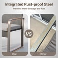 thumbnail image 3 of 3 PCS Wicker Patio Set, Wicker Rattan Chairs and Tempered Glass Table, for Porch, Balcony, Backyard- Includes Gray Cushions, 3 of 7