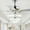 Chrome, variant on 52 Inch Reversible Blades Ceiling Fan Lamp Crystal Fan Chandelier with Remote Control