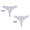 thumbnail image 3 of Balery Flamingo and Pineapple Tangas de Algodón para Mujer con Estampado – Ropa Interior Sexy, Transpirable, G-string-Medium, 3 of 6