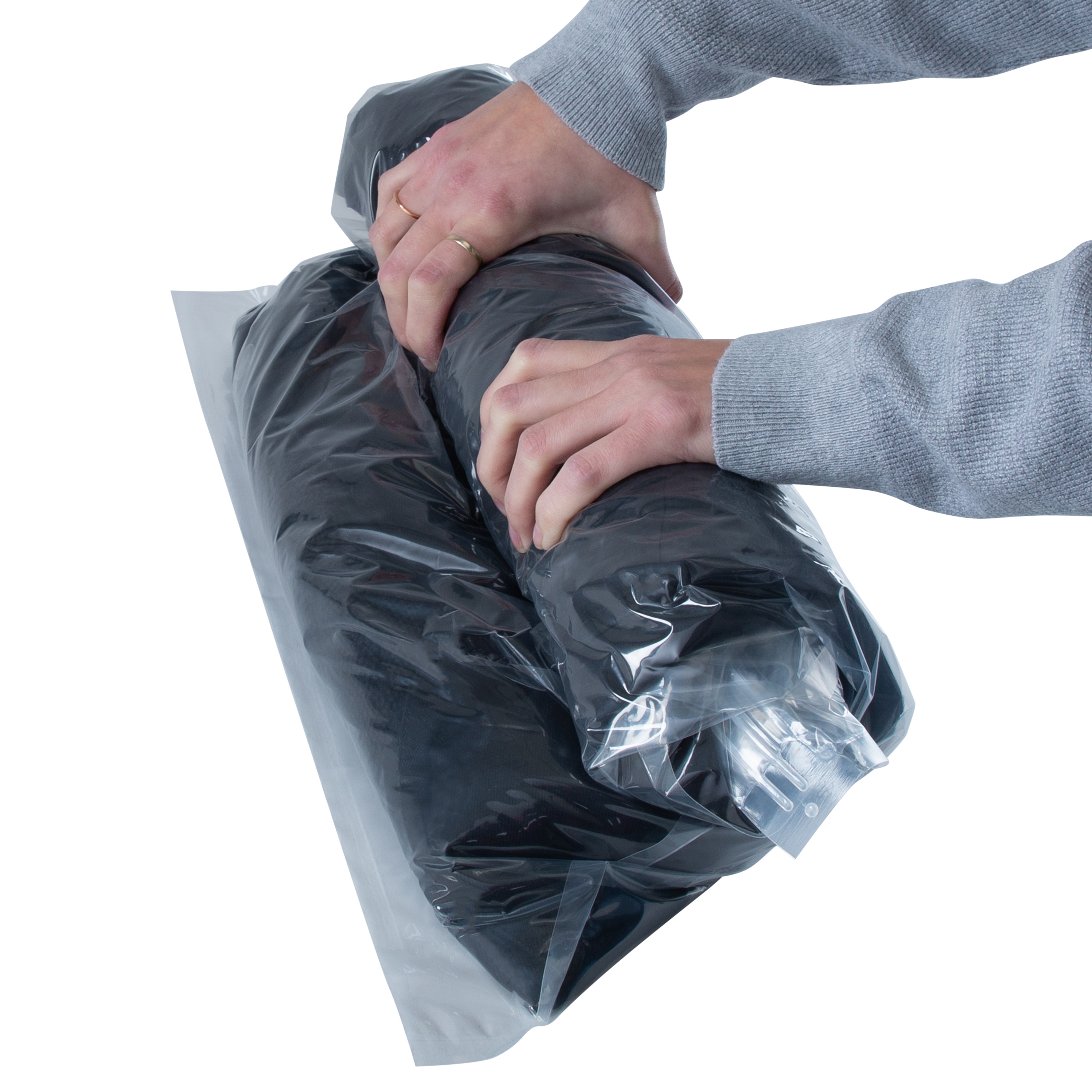 G-Force Deluxe 8 Piece Roll & Pack Compression Bags in Clear