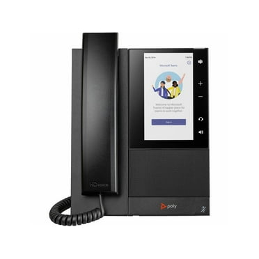 Poly CCX 505 IP Phone - Corded - Corded - Bluetooth - Desktop, Wall Mountable - Black - 24 x Total Line - VoIP - 5" LCD - 2 x Network (RJ-45) - PoE Ports