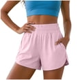 thumbnail image 6 of Mnuaqn Women's Athletic Shorts High Waisted Running Short Pocket 2.5" Sporty Shorts Gym Workout Shorts (Pink, XL), 6 of 9