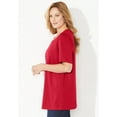 thumbnail image 3 of Catherines Women's Plus Size Suprema Short Sleeve V-Neck Tee, 3 of 6