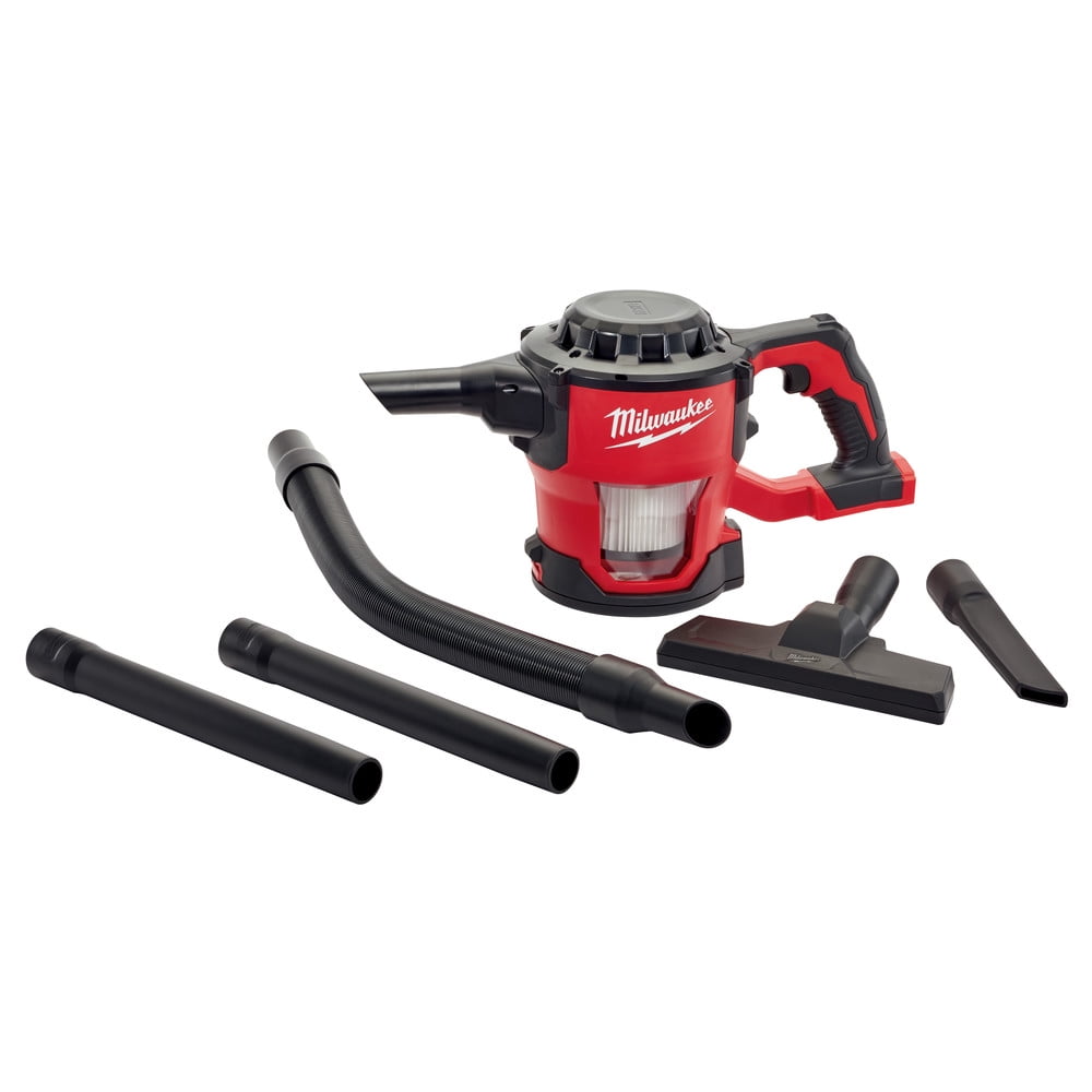 Milwaukee M18 Compact Vacuum with 4 ft. Hose, Crevice Tool, Extensions and Floor Tool