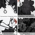 thumbnail image 5 of SMKE Black Artificial Flower Garland Fake Rose Vine Hanging Rose Vines Fall Maple Garland with Floral,Black Hanging Flowers for Gothic Wedding Decor Autumn Party Halloween Decor, 5 of 9