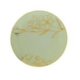 thumbnail image 6 of Efavormart Set of 20 Sage Green Plastic Party Plates With Metallic Gold Floral Design, Disposable Round Dinner and Dessert Plates - 10" / 7", 6 of 11