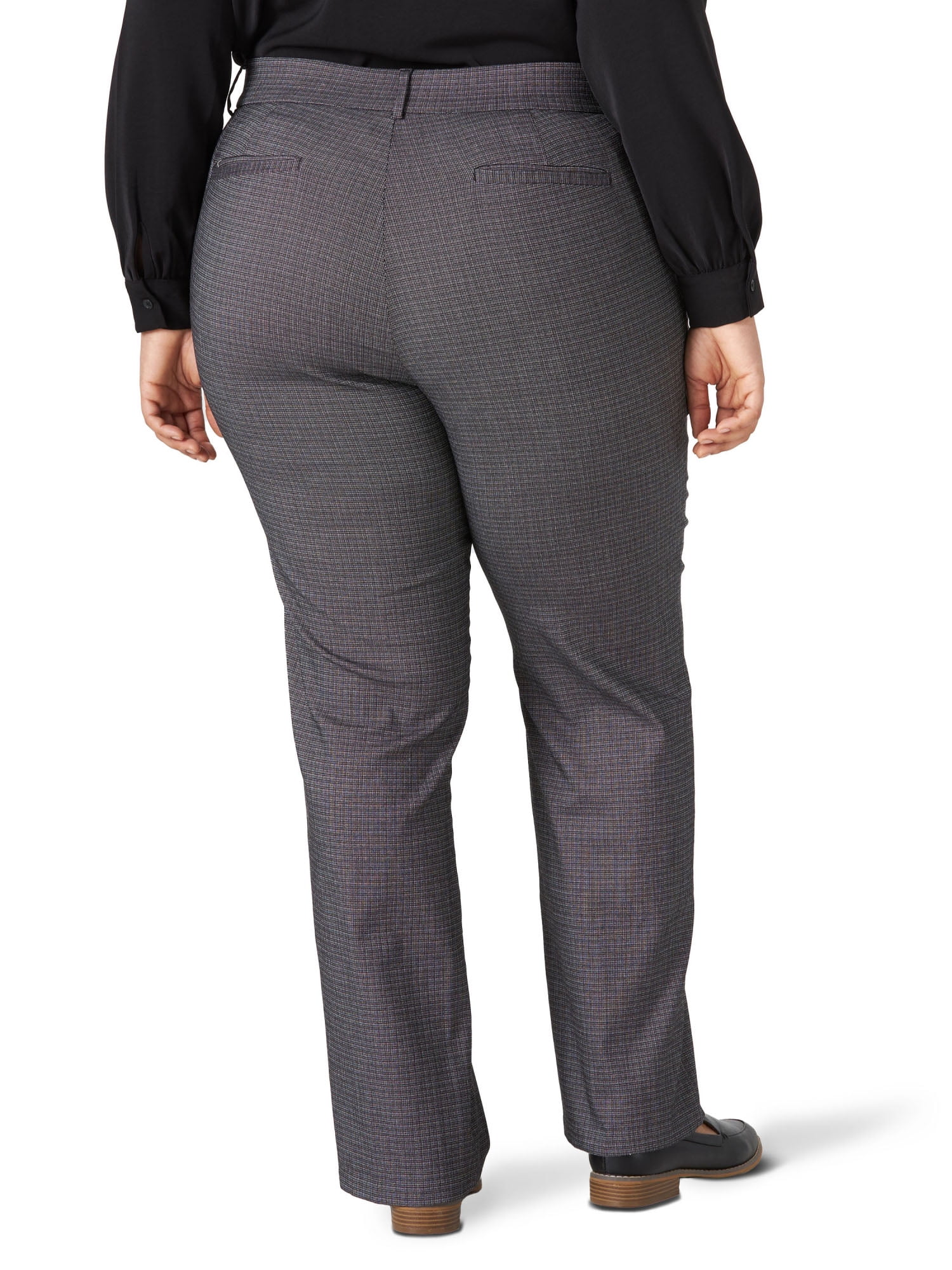 Lee Women's Plus Wrinkle Free Relaxed Fit Straight Leg Pant, Sizes 14-30