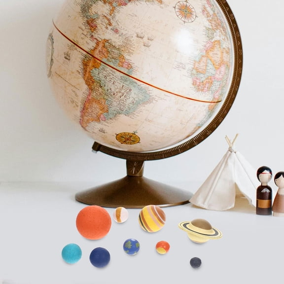 ETHZZLE 1Set Lightweight Solar System Planet Model Kit for Home Education