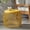 Yellow, variant on Black Marble Side Table, Lightweight Concrete Outdoor Accent End Table for Patio, Living Room Hourglass Design, 15x15x19 Inches