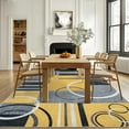 thumbnail image 2 of Hasoo Modern Washable Area Rug 6' x 9' Rugs for Dining Room Abstract Geometrical Carpet, Yellow, 2 of 5