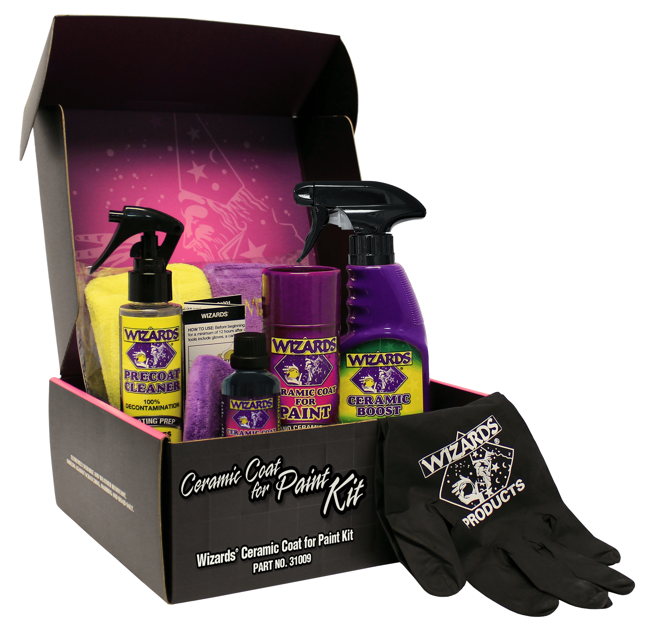 Wizards Ceramic Coat for Paint Kit 9 Piece Ceramic Coating For