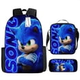 thumbnail image 1 of [Fast Delivery] Sonic Game Cartoon Children‘s Student Backpack Lunch Pencil Case Three-piece Schoolbag, 1 of 7