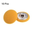 thumbnail image 3 of Uxcell 10pcs 24L Fabric Cloth Covered Button 15mm Metal Shank Round Sewing Buttons for Suits Dress Blouses, Yellow, 3 of 5