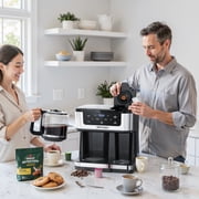 AIRMSEN 12-Cup Drip Coffee Maker with K Cup Combo, Programmable Coffee Machine with 1-4 Cup Setting, Single Serve or Coffee Pot, Auto Shut-off, Spill-Free Spout