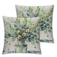 thumbnail image 2 of Nawypu Green Eucalyptus Leaves Pillow Cover Set of 2 Spring Summer Farmhouse Decorative Throw Pillow Case Spring Outdoor Cushion Cover for Home Couch Sofa Farmhouse Decor, 2 of 6