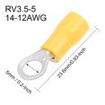 thumbnail image 3 of Unique Bargains RV3.5-5 Insulated Electrical Crimp Terminal, Ring Spade Wire Connector for AWG14-12 50Pcs, 3 of 3
