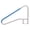 54X36 inch, variant on 304 Stainless Steel Pool Handrail with Blue Nylon Grip, Easy Install & Disassembly, Safety Stair Rail for Inground Pools 55X32 inch