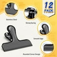 thumbnail image 2 of 12 Pack Chip Clips, Stainless Steel Bag Clips for Food - Keep Snacks Fresh, Strong Grip Chip Clips Bag Clips Food Clips, Perfect for Kitchen and Office Supplies -3 Inches, Gold, 2 of 4