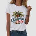 thumbnail image 4 of Drie Womens Tops Shorts Sleeve Shirts for Fall Vacation Plus Size Oversized Casual Tee 2025 Christmas Girls Tshirt White,S, 4 of 6