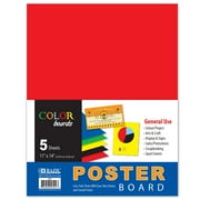BAZIC 11" X 14" Multi Color Poster Board (5/Pack) [529]