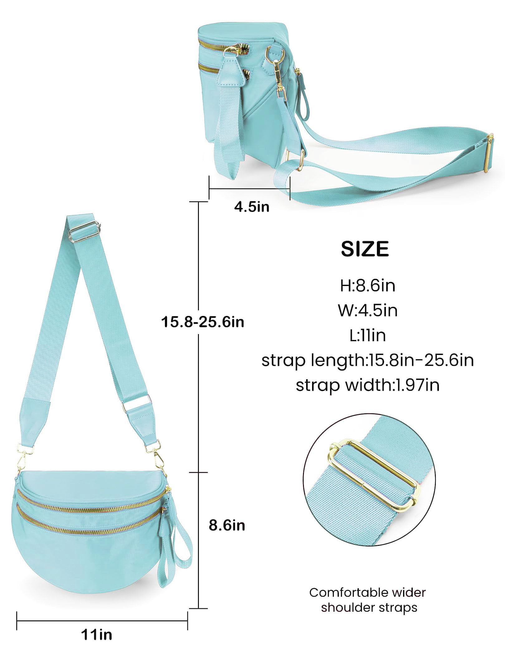 Pure Colour Crossbody Bag Bum Bag for Women,Spacious Wallets Purses Chest Belt Bum Bag,Oversized Bum Bag
