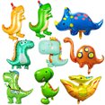 thumbnail image 1 of Globo de dinosaurio versión Q corona bonita decoración de fiesta temática de dinosaurio globo de papel de aluminio de dibujos animados de cumpleaños para niños, 1 of 5