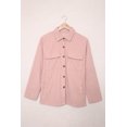 thumbnail image 1 of ABPHQTO Chaqueta De Mujer Rosa Con Bolsillo Y Botones Acanalados, 1 of 5