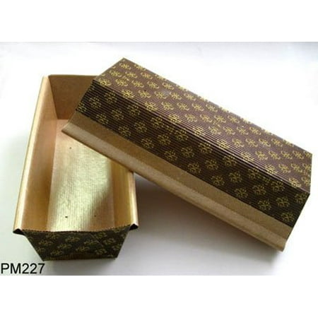 Large Leaf Pin - Rectangular Paper Loaf Pan Molds Large Size - 9''x2 7/8''x2.5'' - 25pcs By Pastry Chef's Boutique