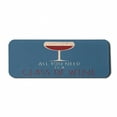 thumbnail image 1 of Grunge Computer Mouse Pad, All You Need is a Glass of Wine Message Illustration Weathered Design, Rectangle Non-Slip Rubber Mousepad Large, 31" x 12", Blue Ruby and Champagne, by Ambesonne, 1 of 2