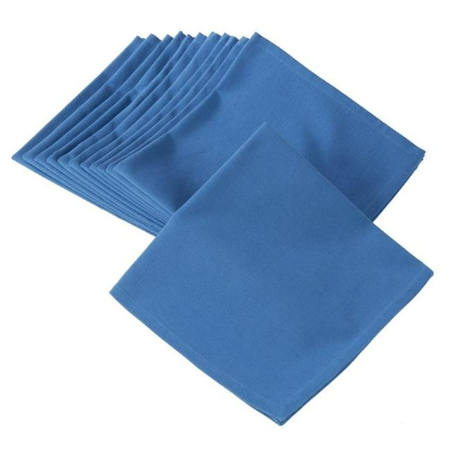 SARO 222.PK20S 100 % Coton Carré Serviettes de Table Bleu Pervenche - Lot de 12