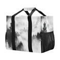 thumbnail image 2 of Traditional Chinese Ink Landscape Reusable Grocery Bags with Handle Side Pocket Waterproof Shopping Portable Tote, 2 of 8