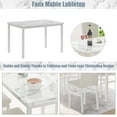 thumbnail image 4 of Kitchen Table and 4 Chairs Set, Metal Kitchen Table Sets Faux Marble Rectangular Breakfast Table w/Metal Legs & White Finish Frame, Dining Table Sets for an Apartment Breakfast, S12528, 4 of 11