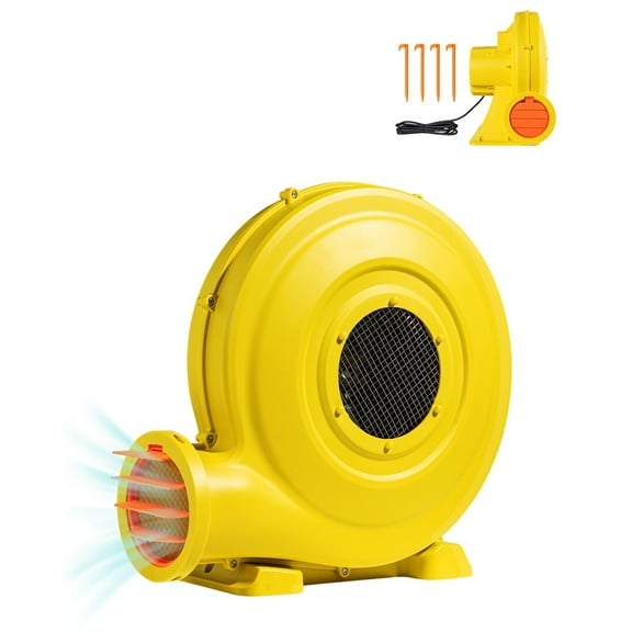 VEVOR Inflatable Blower, 750W&950W, 1.3 HP Bounce House Pump Commercial Air Blower for Inflatables,3300RPM,Yellow