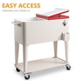 thumbnail image 6 of IVV Freezer Insulation Cart,80Qt Box Square Foot Tube with Drain Pipe Freezer Incubator Rolling Cooler for Camping, BBQs, Tailgating & Outdoor Activities (White+Red Top), 6 of 10
