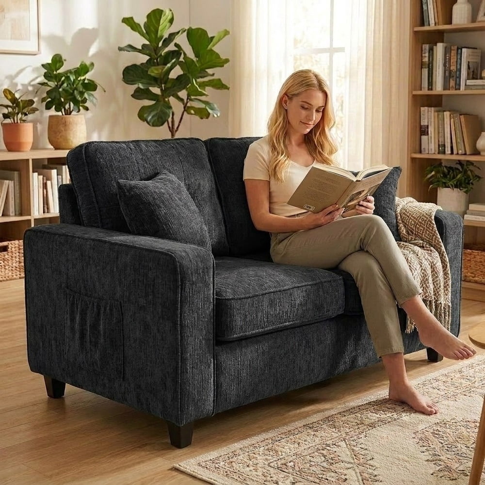 US Pride Chenille upholstery 54.3 inch wide loveseat