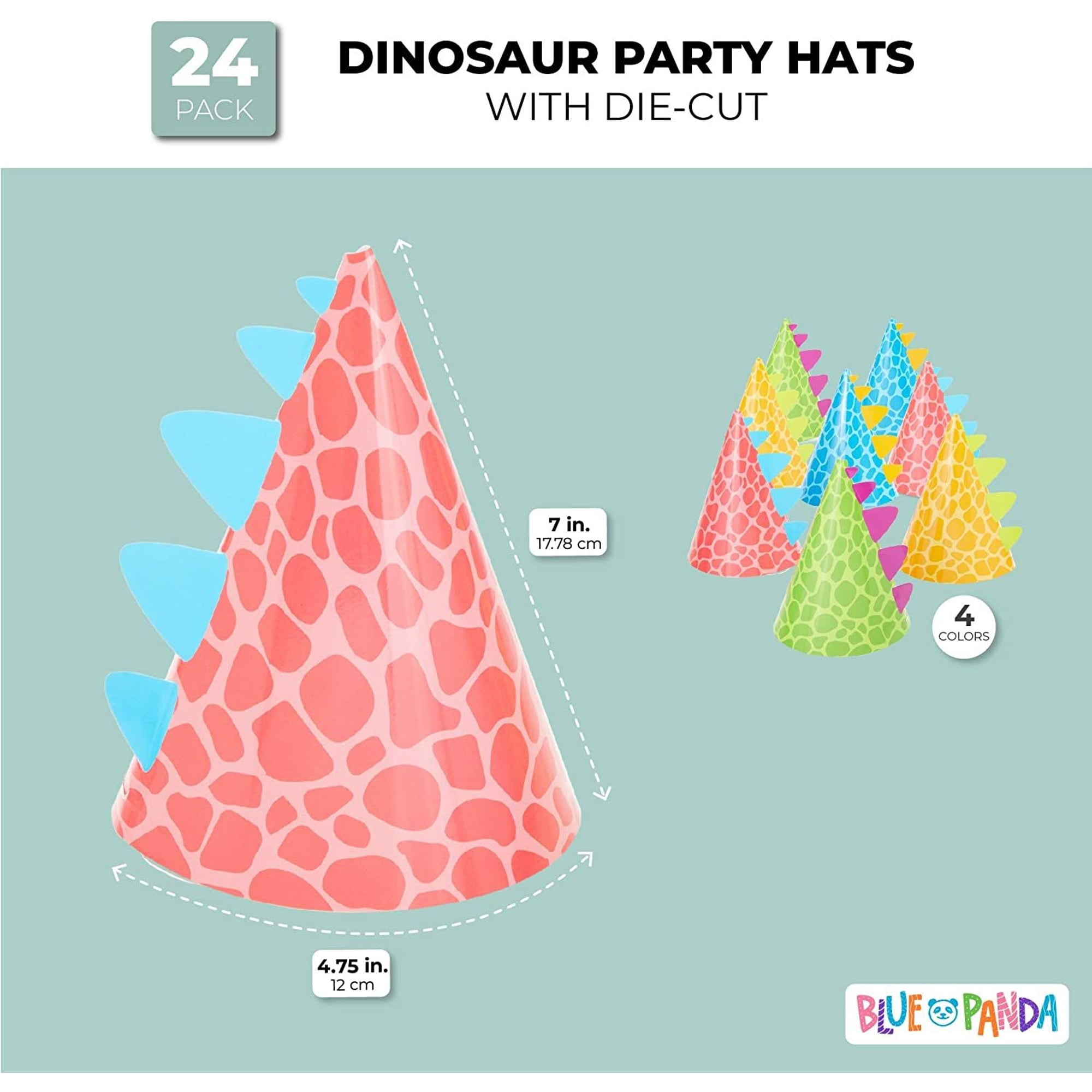 WERNNSAI Pin The Hat on The Dinosaur Game - Dinosaur Party Games for Girls  Dino Poster 20'' x 29'' with 24 PCS Hats Baby Shower Birthday Party